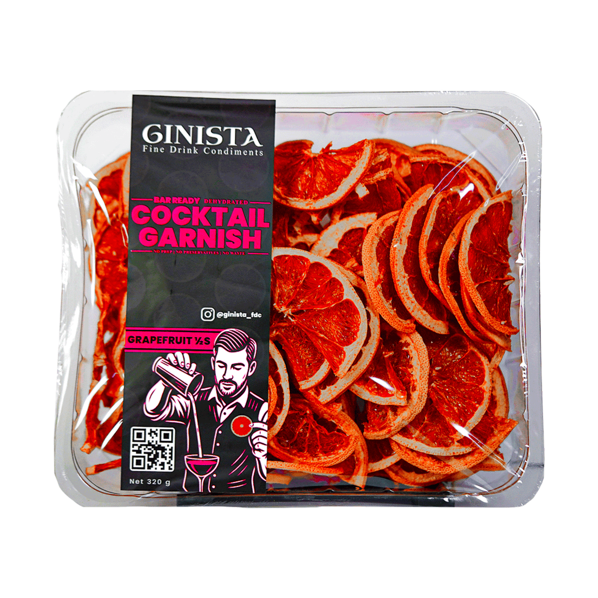 Dried Grapefruit Halves Tray 320g