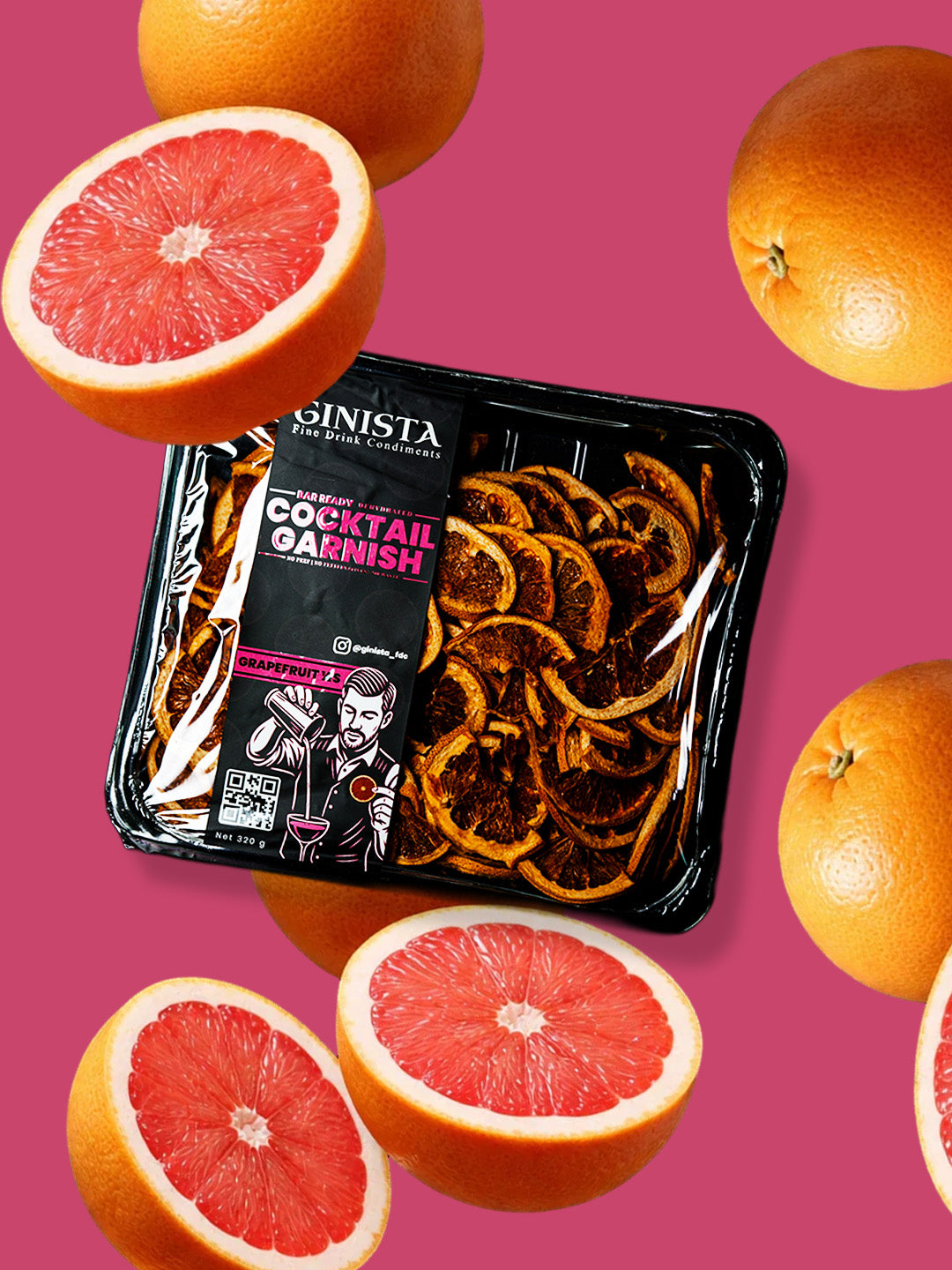 Dried Grapefruit Halves Tray 320g